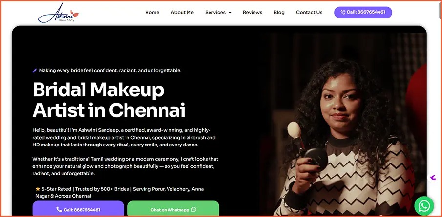 Ashwini Bridal Makeover Artistry