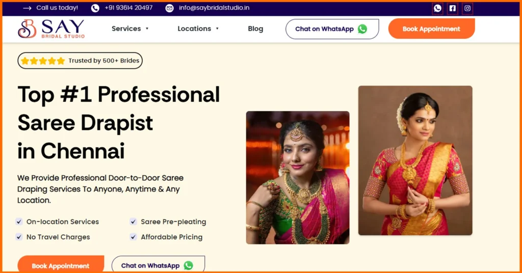 Anukeerthana - Top Saree Drapist in Chennai