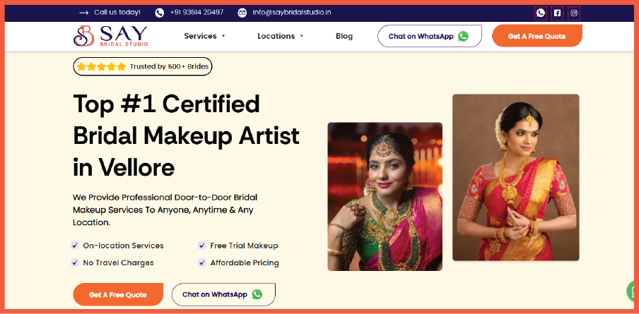 SAY Bridal Studio in Vellore
