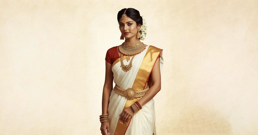 Kerala Style Saree Drape