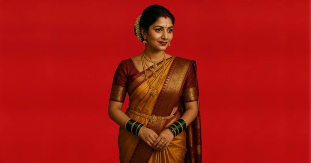 Marathi Style Saree Drape Maharashtra
