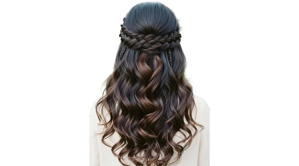 Braided Crown with Curls