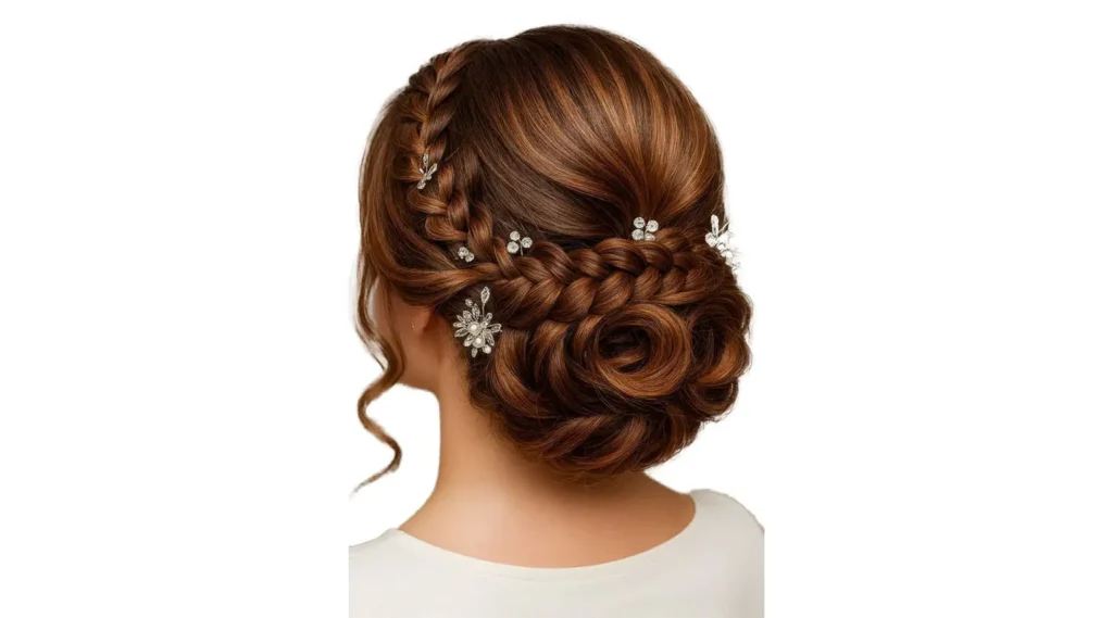 Braided Updo with Accessories