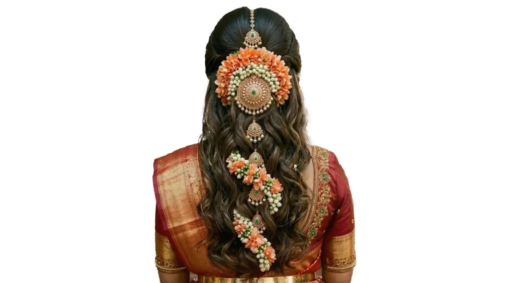 Loose Waves with Maang Tikka